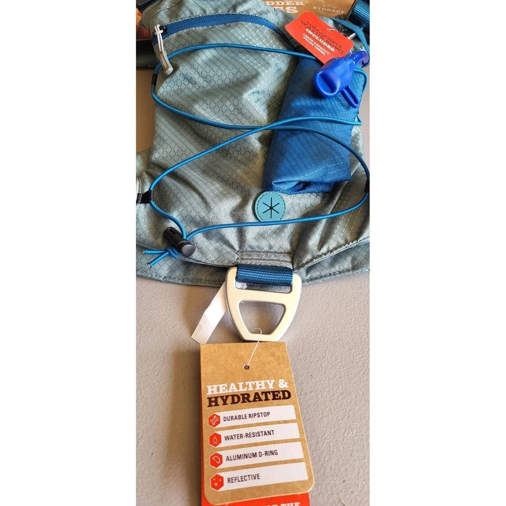 Arcadia Trail Water Bladder Harness XXL Blue Gray Dog Hiking Hydration Pack NWT